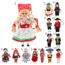 Multicolored Sleeping Eyea Nationally Dolls Keychain Key Ring Kids Collectible