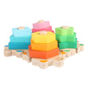 Wooden Colorful Wisdom Shape Column Turtle Geometry Pillars Educational Toys