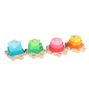 Wooden Colorful Wisdom Shape Column Turtle Geometry Pillars Educational Toys