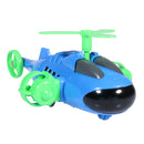 Plastic Blue Pull Back Assembled Airplane Model Children Educational Toys