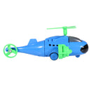 Plastic Blue Pull Back Assembled Airplane Model Children Educational Toys