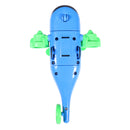 Plastic Blue Pull Back Assembled Airplane Model Children Educational Toys
