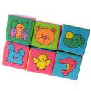 Set of Building Block Rattle Soft Cloth Mini Cube Kids Early Educational Colorful Xmas Toy Gift
