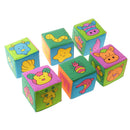Set of Building Block Rattle Soft Cloth Mini Cube Kids Early Educational Colorful Xmas Toy Gift