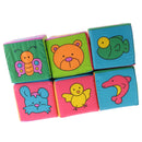 Set of Building Block Rattle Soft Cloth Mini Cube Kids Early Educational Colorful Xmas Toy Gift