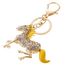 Horse Pendant Crystal Keychain Keyring Bag Purse Charm Keyfob Key Chain Ring Gifts Yellow