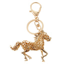 Horse Pendant Crystal Keychain Keyring Bag Purse Charm Keyfob Key Chain Ring Gifts Yellow