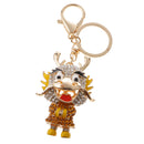Cute Dragon Charm Pendant Crystal Purse Bag Car Key Chain Ring Keychain Keyring Golden Yellow