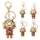 Cute Dragon Charm Pendant Crystal Purse Bag Car Key Ring Keychain Keyring Purple