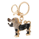 Purse Handbag Car Chain Gift Poodle Dog Keychain Keyring Charm Crystal Pendant Black