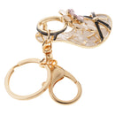 Opal Crystal High-heeled Shoes Crystal Keychain Keyring Purse Bag Key Chain Ring Pink