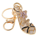 Opal Crystal High-heeled Shoes Crystal Keychain Keyring Purse Bag Key Chain Ring Pink