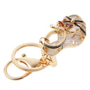 Opal Crystal High-heeled Shoes Crystal Keyring Keychain Purse Bag Key Chain Ring Red