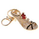Opal Crystal High-heeled Shoes Crystal Keyring Keychain Purse Bag Key Chain Ring Red