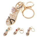 Opal Crystal High-heeled Shoes Crystal Keyring Keychain Purse Bag Chain Key Chain Purple