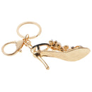 Opal Crystal High-heeled Shoes Crystal Keyring Keychain Purse Bag Chain Key Chain Purple
