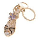 Opal Crystal High-heeled Shoes Crystal Keyring Keychain Purse Bag Chain Key Chain Purple