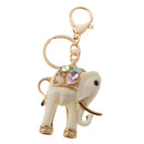 Resin Elephant Key Chain Ring Keychain Key Holder Keyring Handbag Pendant White