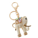 Resin Elephant Key Chain Ring Keychain Key Holder Keyring Handbag Pendant White