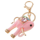 Resin Elephant Key Chain Ring Key Holder Keychain Keyfob Handbag Pendant Pink