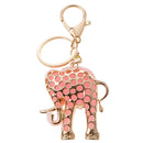 Resin Elephant Key Chain Ring Key Holder Keychain Keyfob Handbag Pendant Pink