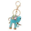 Resin Elephant Key Chain Ring Key Holder Keychain Handbag Pendant Blue