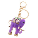 Resin Elephant Key Ring keychain Key Holder Keychain Keyfob Handbag Pendant Purple