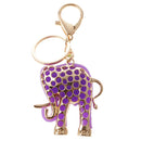 Resin Elephant Key Ring keychain Key Holder Keychain Keyfob Handbag Pendant Purple