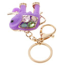 Resin Elephant Key Ring keychain Key Holder Keychain Keyfob Handbag Pendant Purple