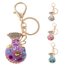 Opal Money Purse Keychain Keyring Bag Charm Key Ring Chain Pendant Gifts Purple