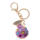 Opal Money Purse Keychain Keyring Bag Charm Key Ring Chain Pendant Gifts Purple
