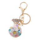 Opal Money Purse Keychain Keyring Bag Car Charm Key Chain Ring Pendant Gifts White