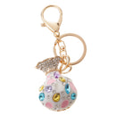 Opal Money Purse Keychain Keyring Bag Car Charm Key Chain Ring Pendant Gifts White