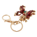 Opal Crystal Kylin Keychain Keyring Purse Charm Key Chain Ring Keyfob Chain Pendant Red