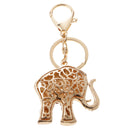 Elephant Keychain Crystal Keyring Key Ring Chain Keyfob Bag Charm Pendant Purple