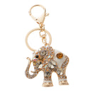 Elephant Keychain Crystal Keyring Key Ring Chain Keyfob Bag Charm Pendant Coffee