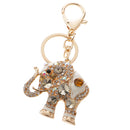 Elephant Keychain Crystal Keyring Key Ring Chain Keyfob Bag Charm Pendant Coffee