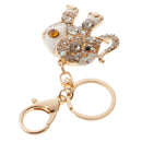Elephant Keychain Crystal Keyring Key Ring Chain Keyfob Bag Charm Pendant Coffee
