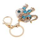 Women Girls Handbag Purse Key Hanging Decor Elephant Pendant Keychain Keyring Gift Accessory Blue