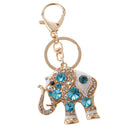Women Girls Handbag Purse Key Hanging Decor Elephant Pendant Keychain Keyring Gift Accessory Blue