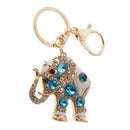 Women Girls Handbag Purse Key Hanging Decor Elephant Pendant Keychain Keyring Gift Accessory Blue