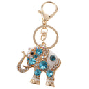 Women Girls Handbag Purse Key Hanging Decor Elephant Pendant Keychain Keyring Gift Accessory Blue