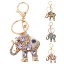 Women Girls Handbag Purse Key Hanging Decor Elephant Pendant Keychain Keyring Gift Accessory Blue
