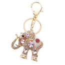 Elephant Keychain Crystal Keyring Key Ring Chain Keyfob Bag Charm Pendant Gift Pink