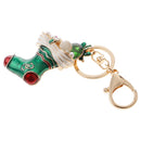 Creative Alloy Snowboots Car Bag Keyring Keychain Key Chain Ring Keyfob Gifts Green