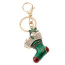 Creative Alloy Snowboots Car Bag Keyring Keychain Key Chain Ring Keyfob Gifts Green