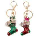 Creative Alloy Snowboots Car Bag Keyring Keychain Key Chain Ring Keyfob Gifts Green