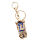 Racing Car Keychain Zinc Alloy Keyfob Ring Hanging Charm Bag Pendant Key Chain Blue