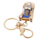Racing Car Keychain Zinc Alloy Keyfob Ring Hanging Charm Bag Pendant Key Chain Blue