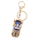 Racing Car Keychain Zinc Alloy Keyfob Ring Hanging Charm Bag Pendant Key Chain Blue